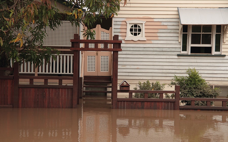 House impacted by disaster