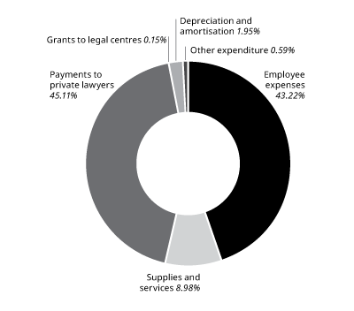 A graph showing expenses for financial year 2024-25